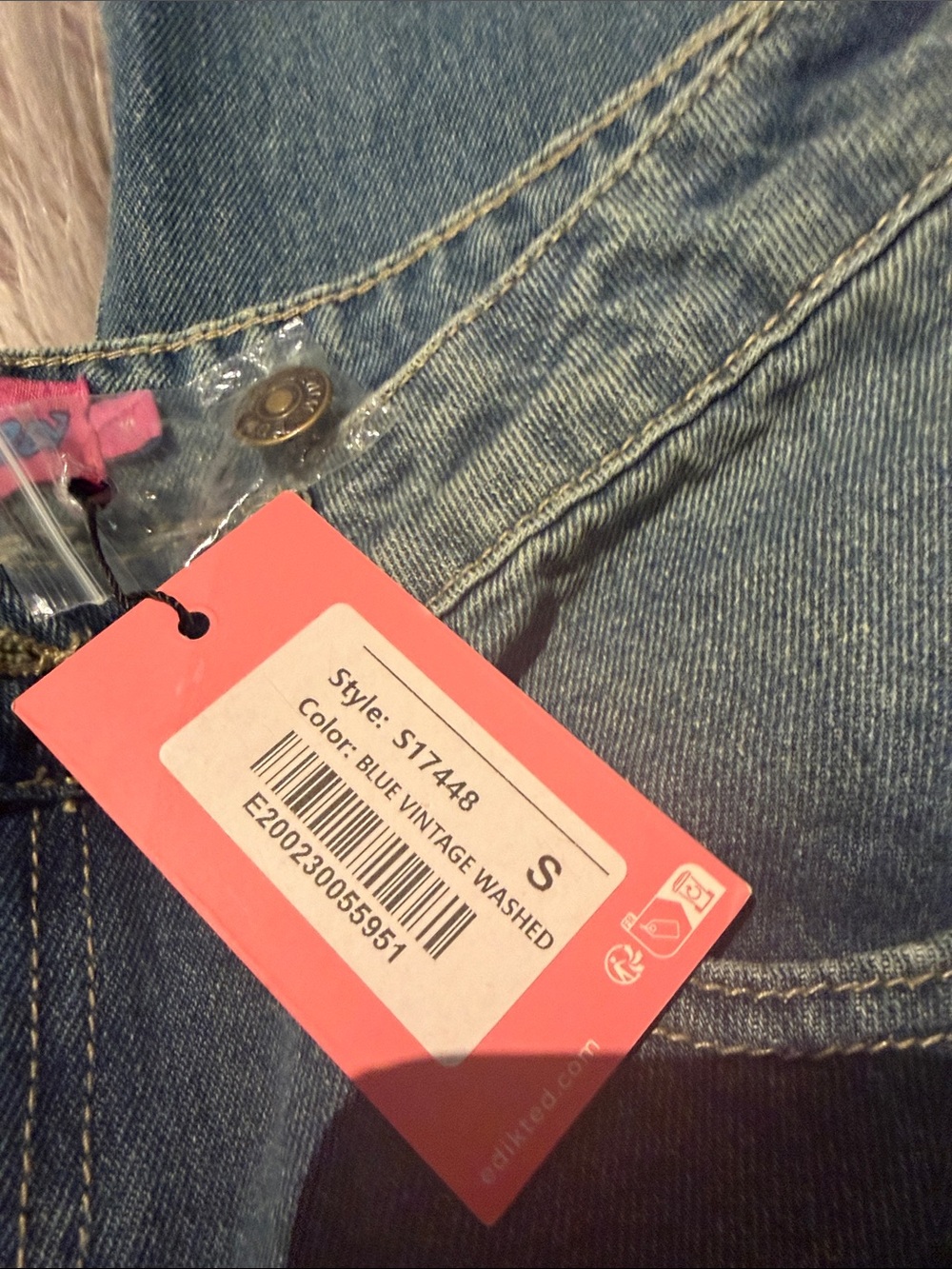 Edikted Wide Leg Blue Jeans - Picture 2 of 7